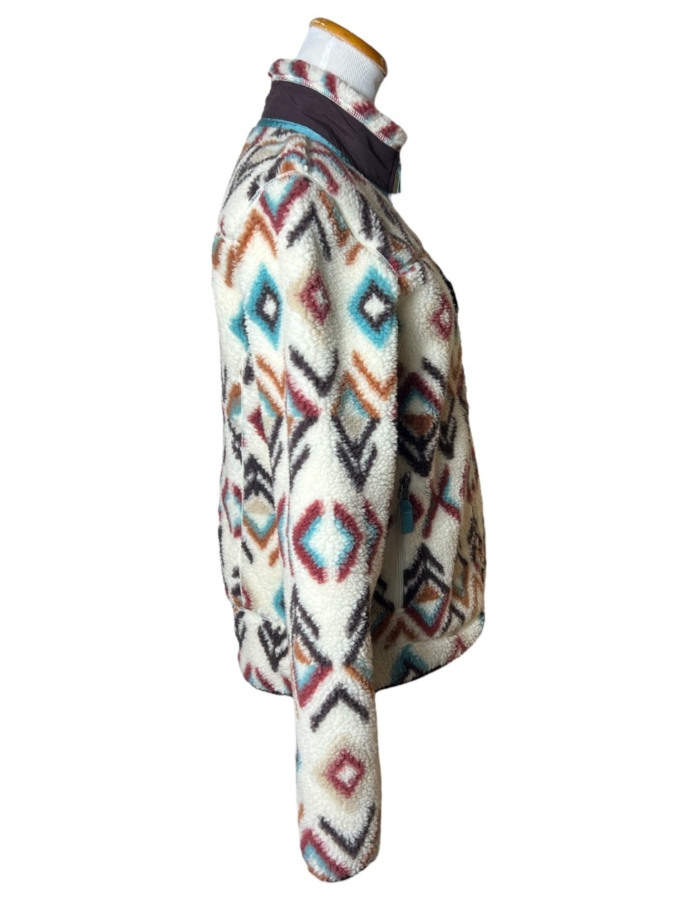Patagonia Classic Retro-X Fleece Jacket Fern Dell Full Zip Geometric Retro Aztec - Picture 4 of 12